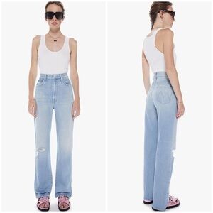 Mother High Waisted Tunnel Vision Sneak Sippin Sweet Tea Blue Jeans Sz 28 NWOT
